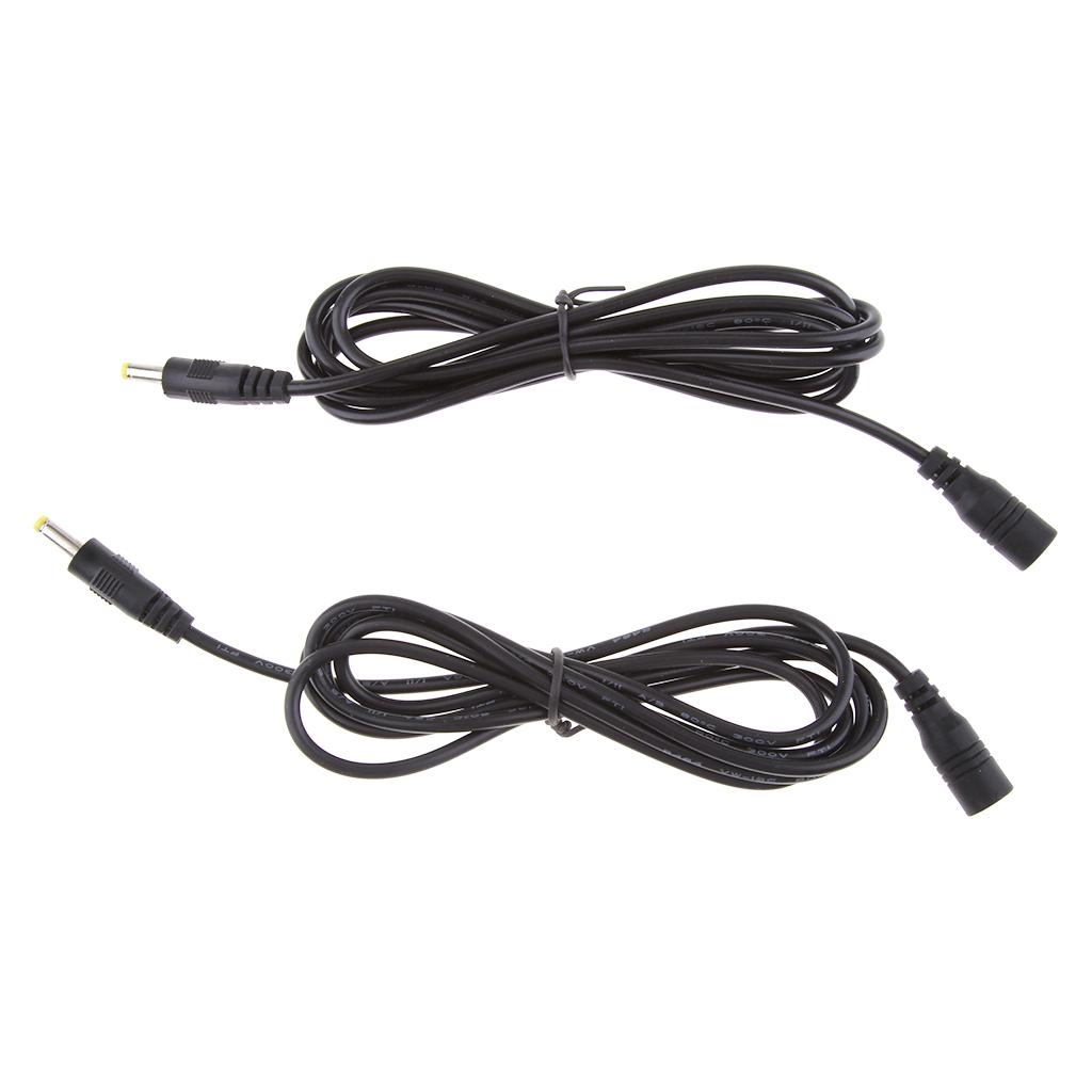 2x2x DC Power Adapter Cable 4.0x1.7mm Male Plug to Female Jack Converter 1.5M
