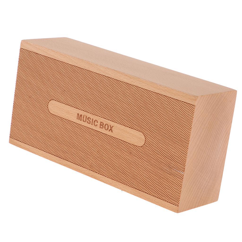 Retro Clockwork Musical Box Wooden Engraved Wind-up Mechanism Music Movements - 4 Melody for Like - Birthday Gift / Mild Music Lover / Home Ornaments