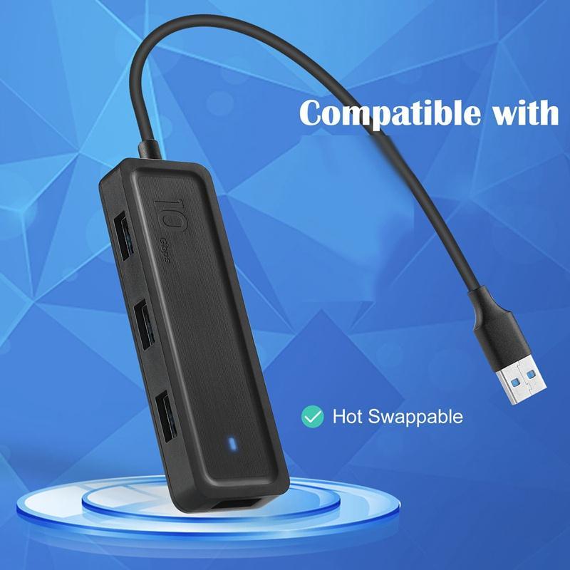Bộ Chia 10 Gdps 6 Trong 1 USB Type-C Sang 4X USB 3.2 Gen 2 10Gbps Siêu Tốc Độ Cao SD 2.0 TF 2.0