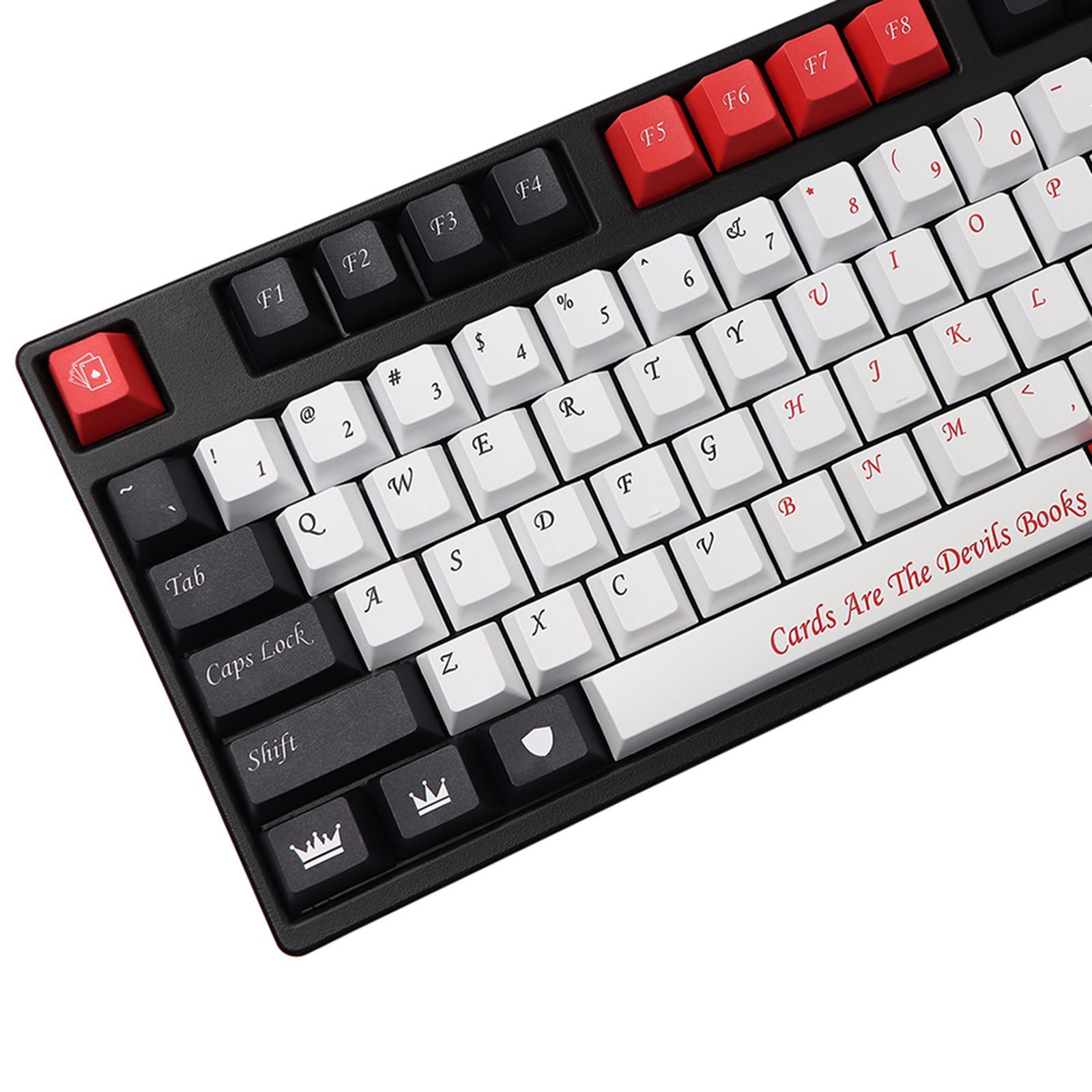 135-Key Poker theme Keycaps Keyset Switches for Cherry 87 keys Gaming
