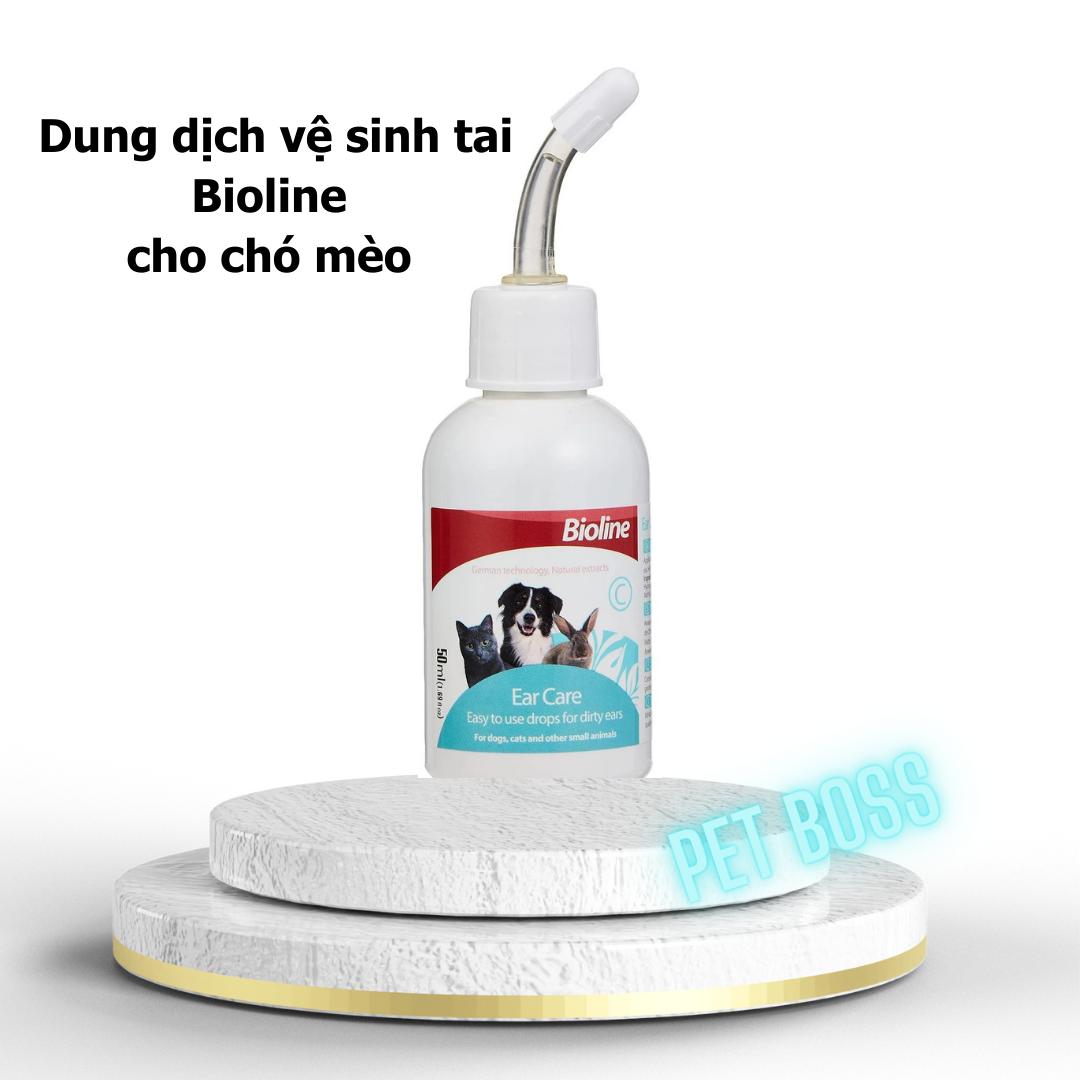 BIOLINE EAR CARE DUNG DỊCH,NƯỚC NHỎ TAI VỆ SINH TAI CHO MÈO 50ml