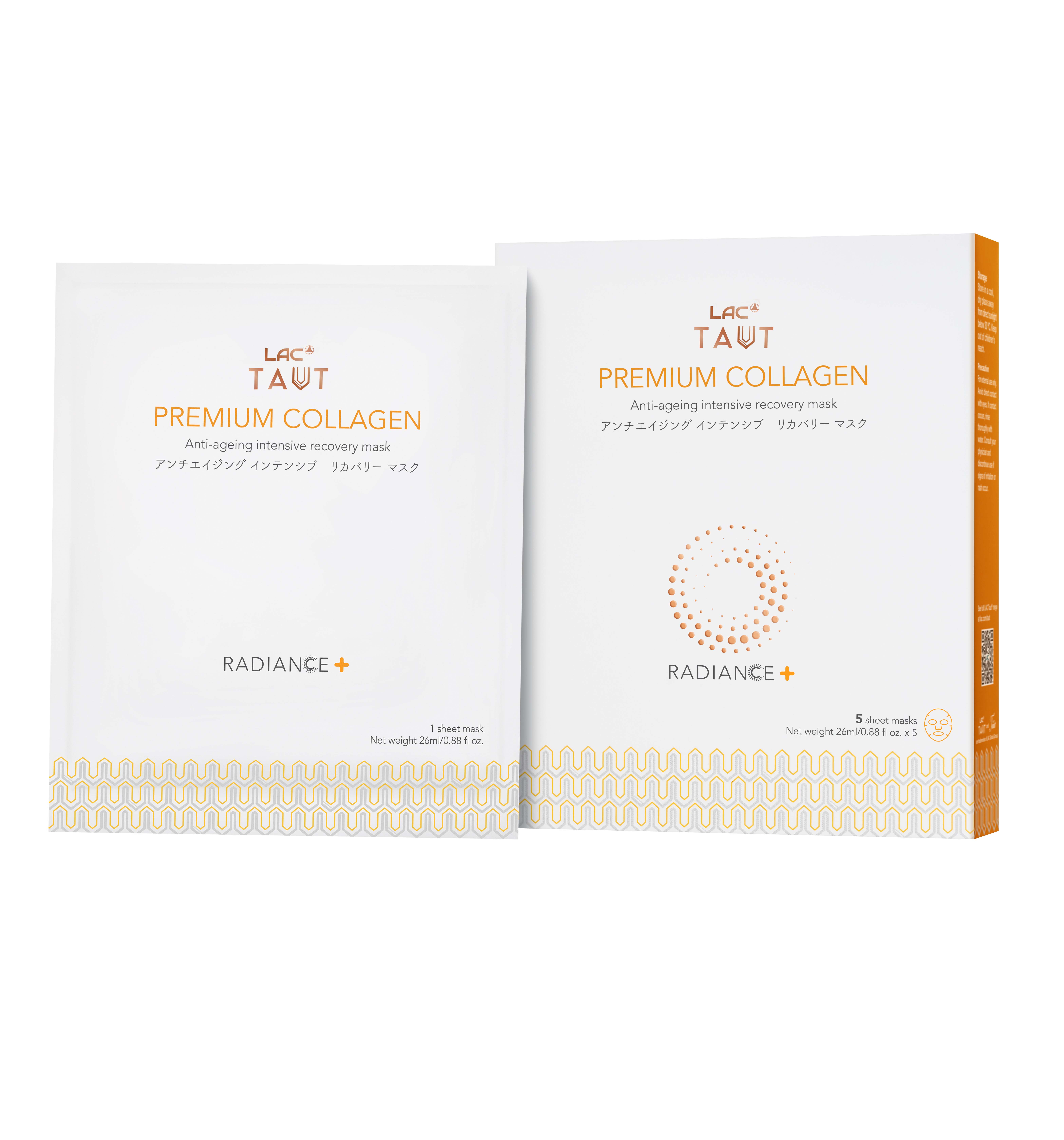 MẶT NẠ BỔ SUNG COLLAGEN LAC TAUT RADIANCE+ PREMIUM (5 MIẾNG)