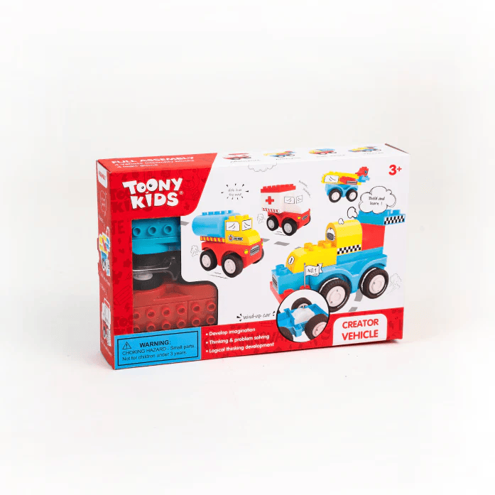 Đồ Chơi Bộ Xe Hơi Lắp Ráp Sáng Tạo Theo Chủ Đề TOONYKIDS - Creator Vehicle TN00322