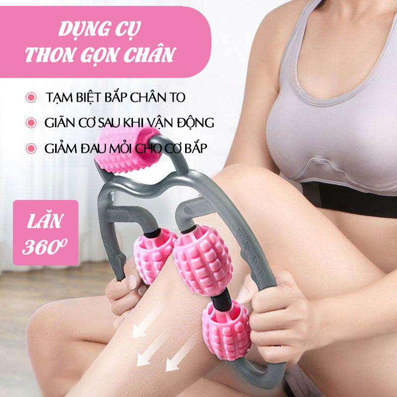 Dụng Cụ Mát Xa Cơ Bắp 5 Bánh Lăn 360 độ Đa Năng