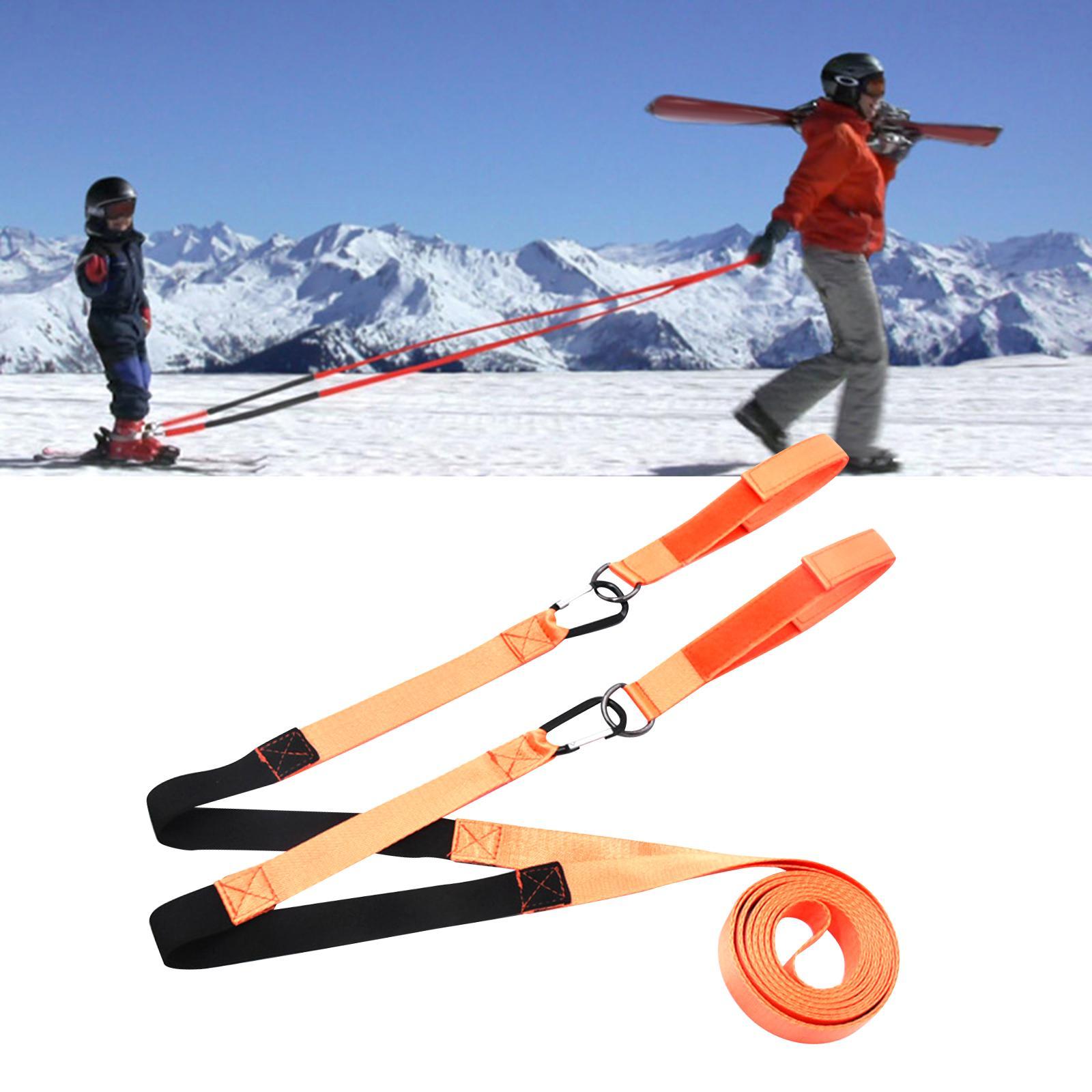Kids Ski Training Harness Ski Training Belt Snowboard Safety Belt Beginner with Hook and Buckle Secure Connection Portable Ski Trainer Strap