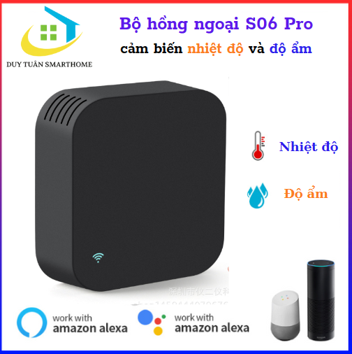 Điều khiển hồng ngoại tuya wifi, cảm biến nhiệt độ, độ ẩm màn hình lcd