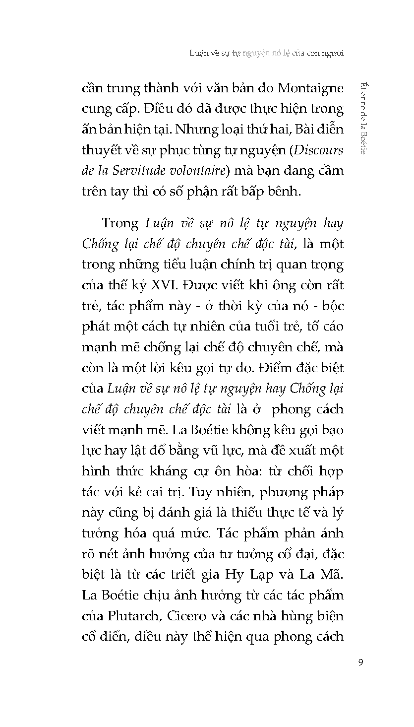 Sách - Luận Về Sự Tự Nguyện Nô Lệ Của Con Người