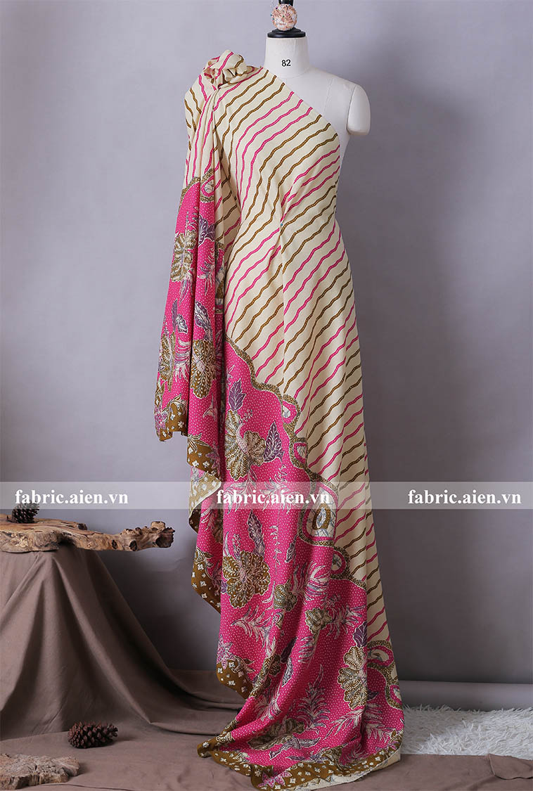 Vải Batik Soga Dobby print ABSOD-12 | VẢI BÁN THEO TẤM