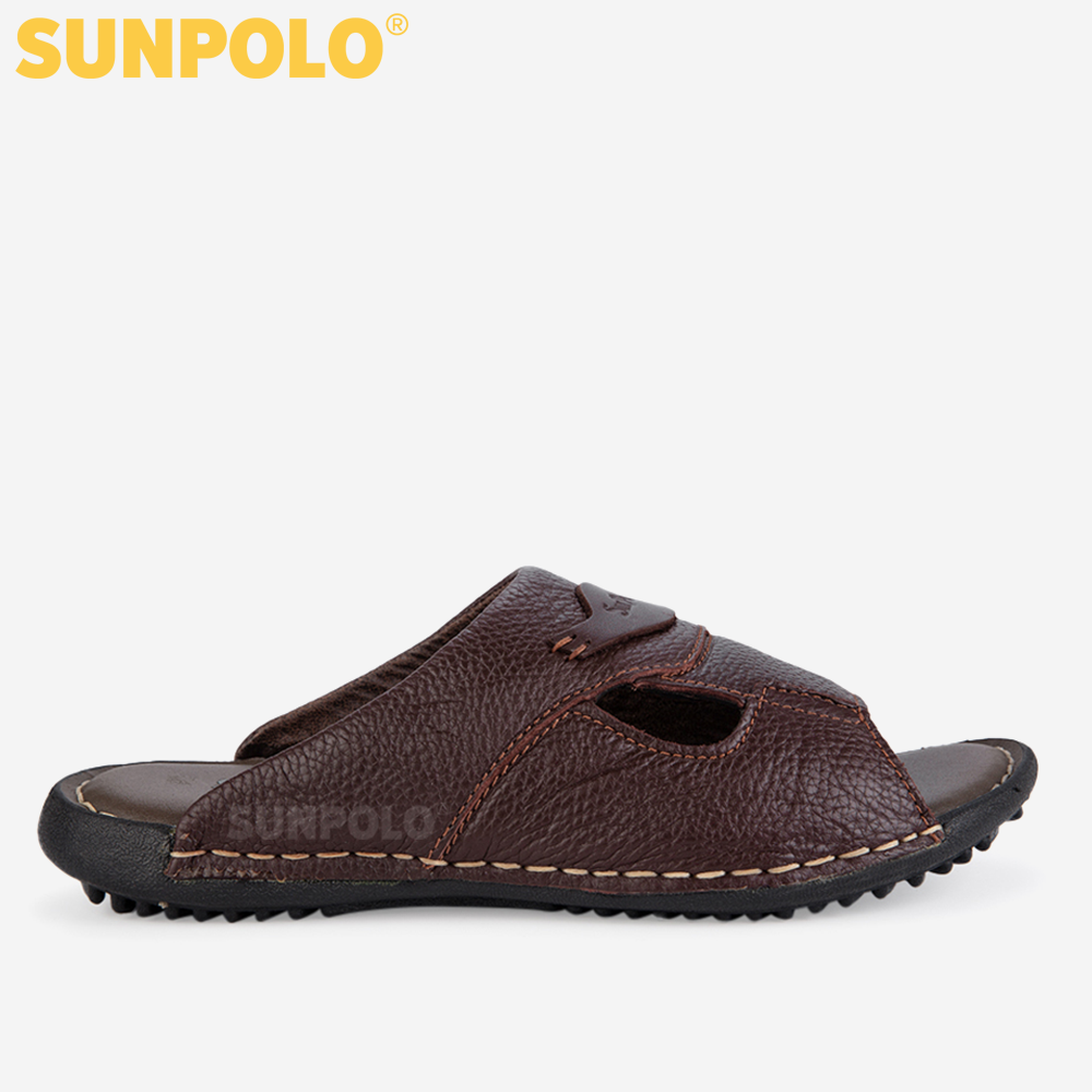 Dép Da Nam, Dép Nam Quai Ngang Da Bò SUNPOLO SQND36