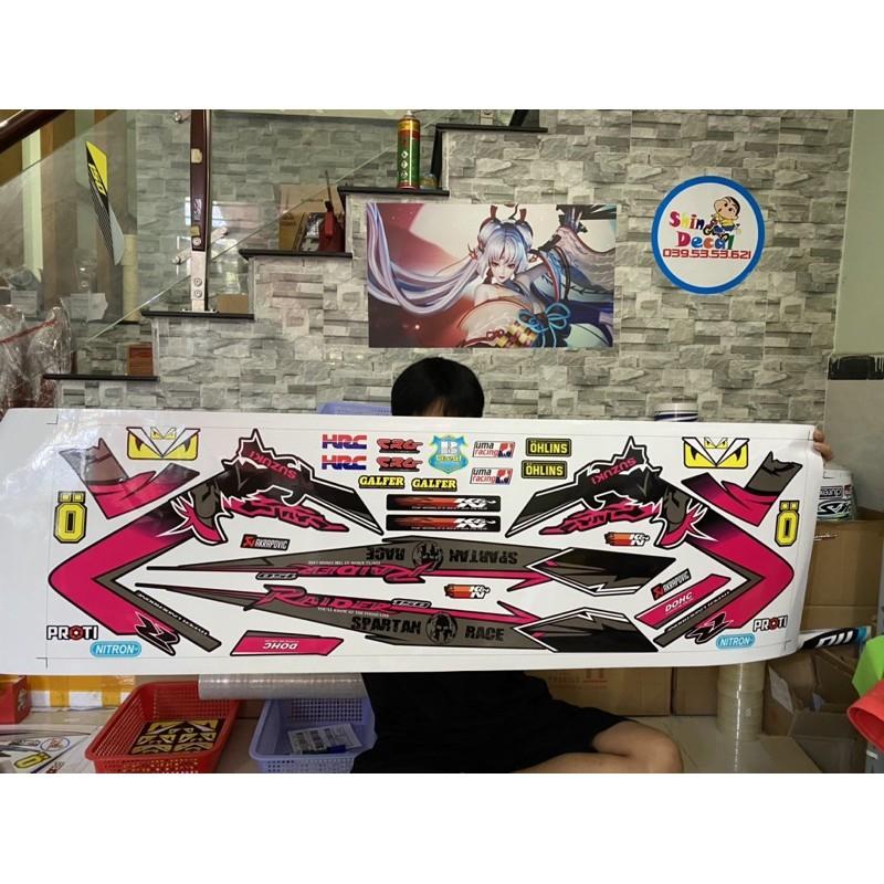 Tem rời dành cho xe Raider hồng đen