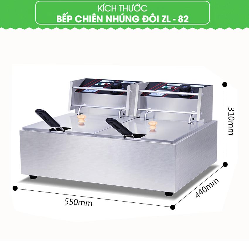 Bếp Chiên, Rán, Nhúng Bằng Điện Công Nghiệp ZL 82 Dung Tích 11L