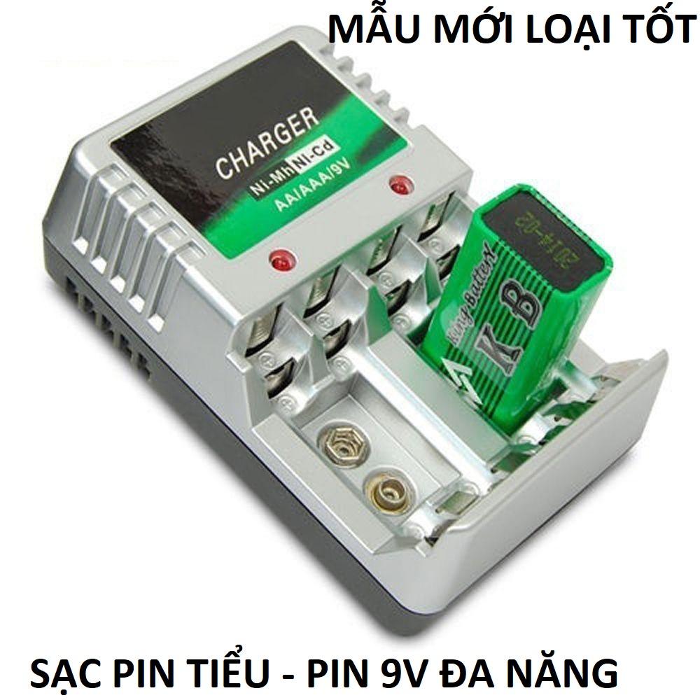 Bộ sạc pin tiểu AA/ AAA / pin 9v đa năng thông minh tự ngắt khi đầy chống phù pin hàng cao câp