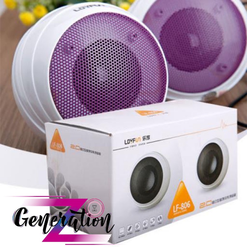 Loa Loyfun LF-806 2.0 (Trắng) - LOA VI TÍNH LOYFUN (LF-806). Loa Mini 2.0 Loyfun 806 Siêu Nhỏ Gọn Nguồn USB - Hàng Nhập Khẩu