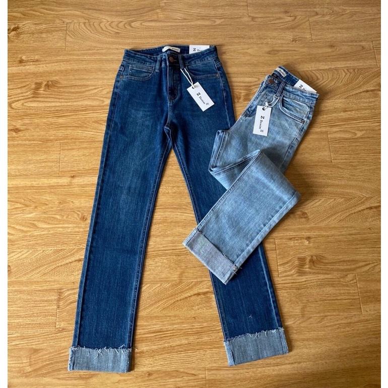 QUẦN JEANS NỮ ỐNG ĐỨNG HAI MÀU ĐẬM -NHẠT