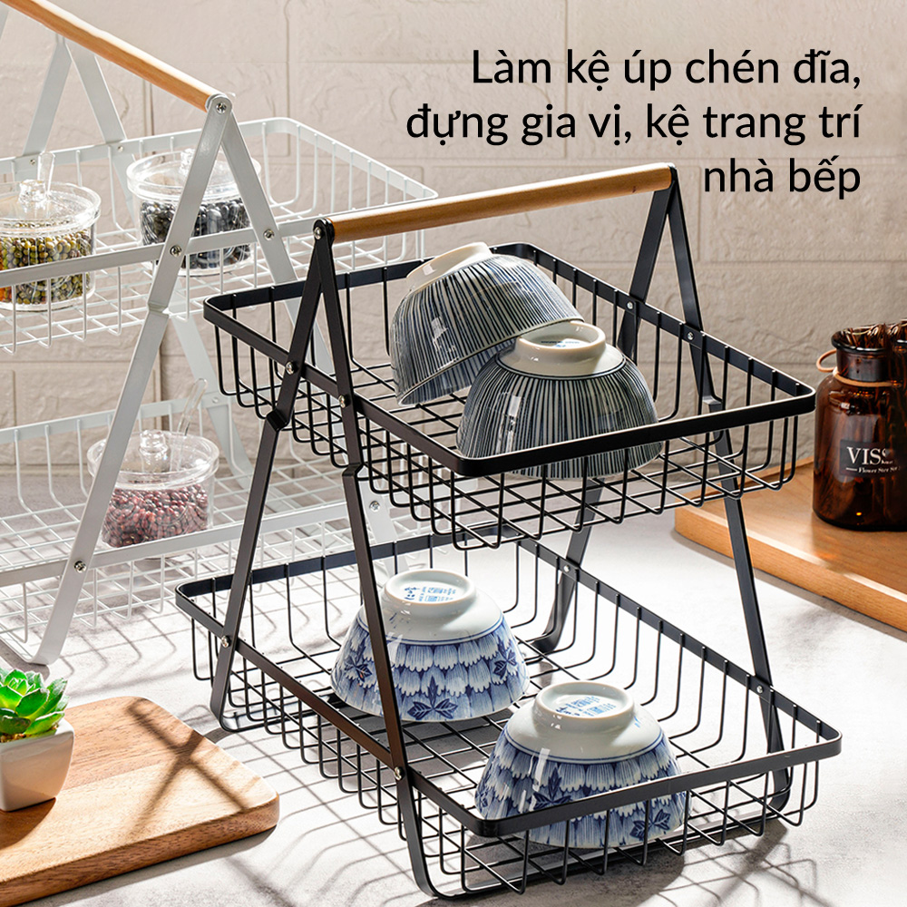 Kệ chén đĩa 2 tầng Cobi Home đa nằng sang trọng