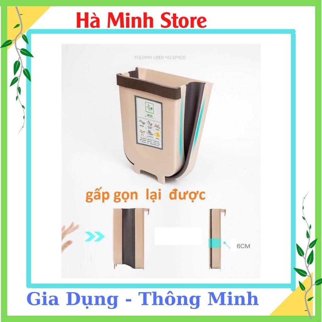 Thùng Rác Gấp Gọn Thông Minh Có Móc Cài, Treo Đươc Mọi Nơi - Thùng Rác Treo Tủ Bếp Có Thanh Gạt Tiện Lợi