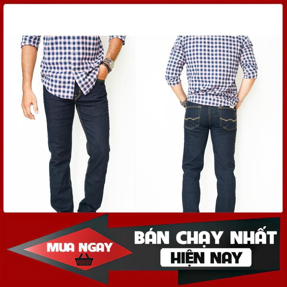 Quần Jeans ống đứng, dáng suông, co giãn nhẹ. Hàng xịn Made in Cambodia