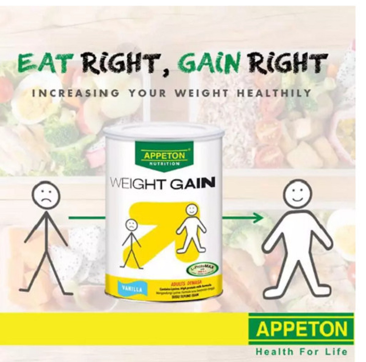 Sữa Appeton Weight Gain Dành Cho Người Gầy 450g