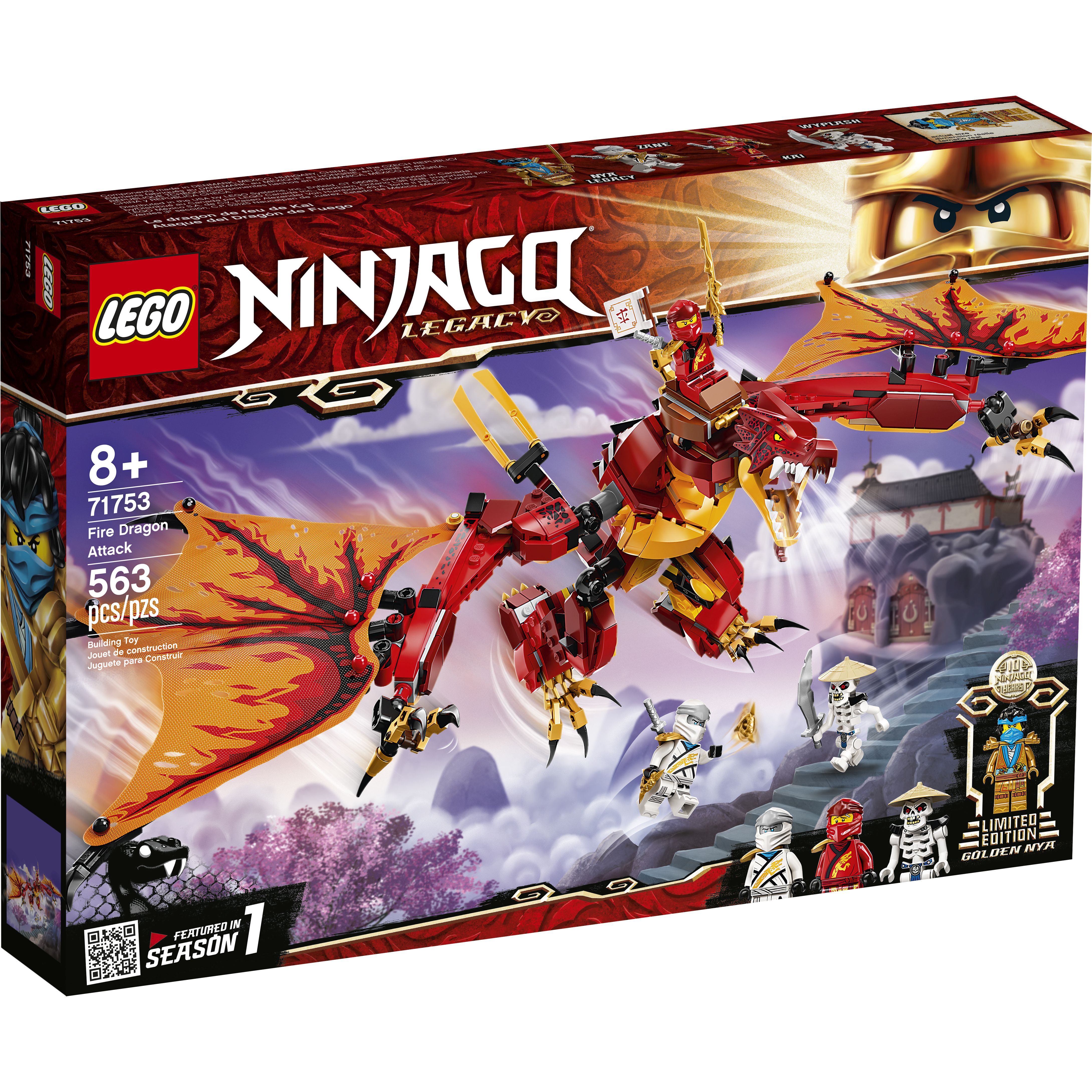 LEGO Ninjago 71753 Rồng phun lửa của Kai (563 chi tiết)