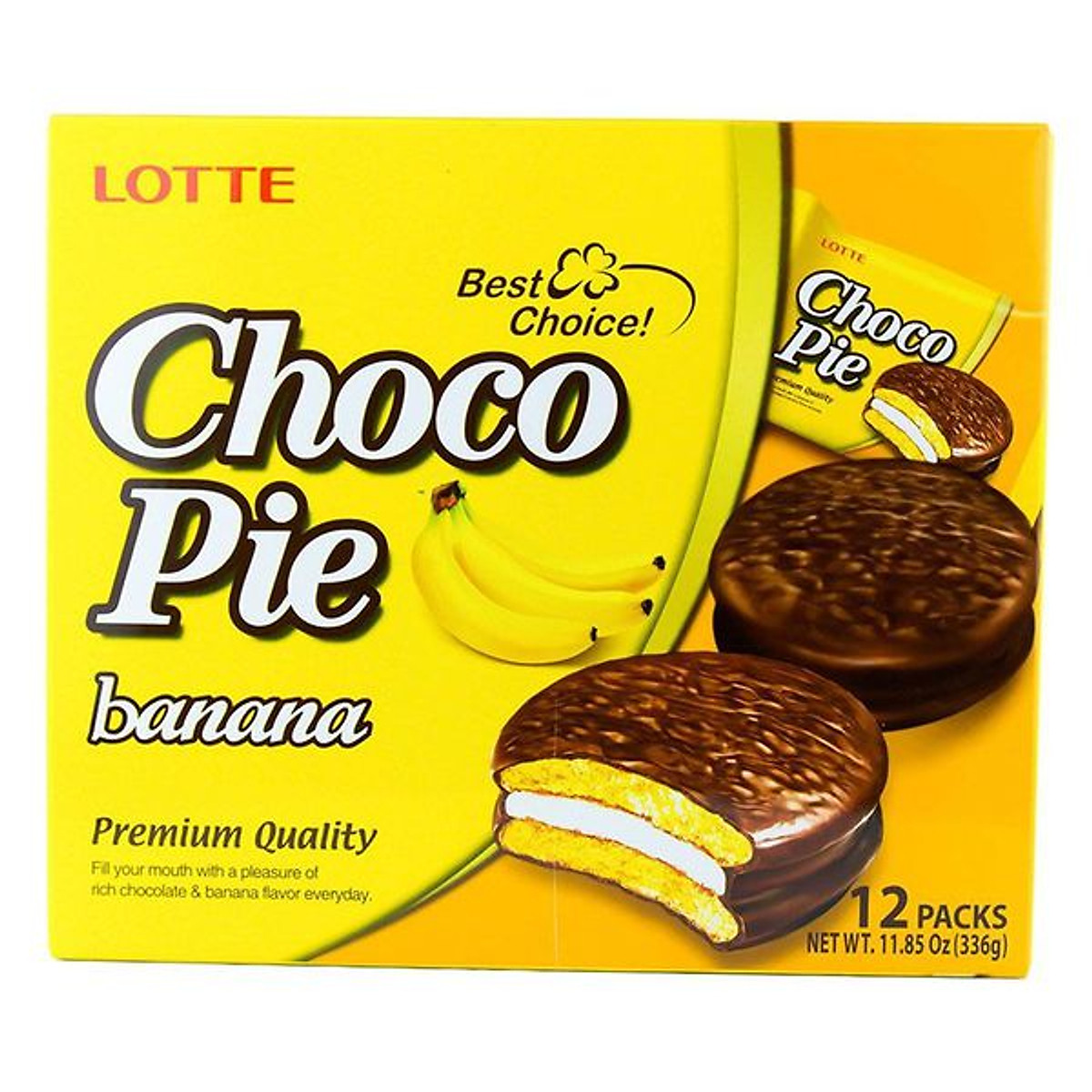 Bánh Lotte Chocopie vị Chuối hộp 336 gr