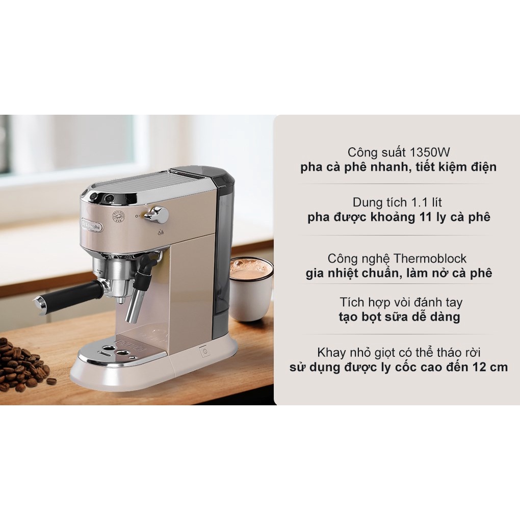 Máy pha cà phê Delonghi EC785 phiên bản cải tiến cho gia đình và văn phòng