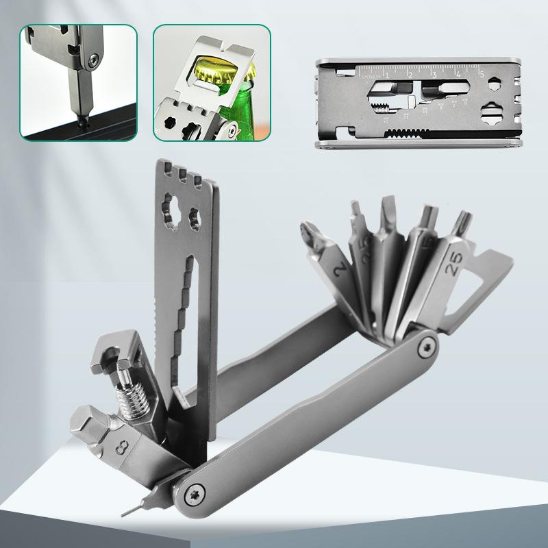 Công cụ xe đạp Đa đa dụng - Bộ dụng cụ sửa chữa nhỏ gọn và nhẹ cho xe đạp đường bộ và núi - túi yên và bộ dụng cụ bỏ túi - bao gồm một túi mỏng - quà tặng đi xe đạp