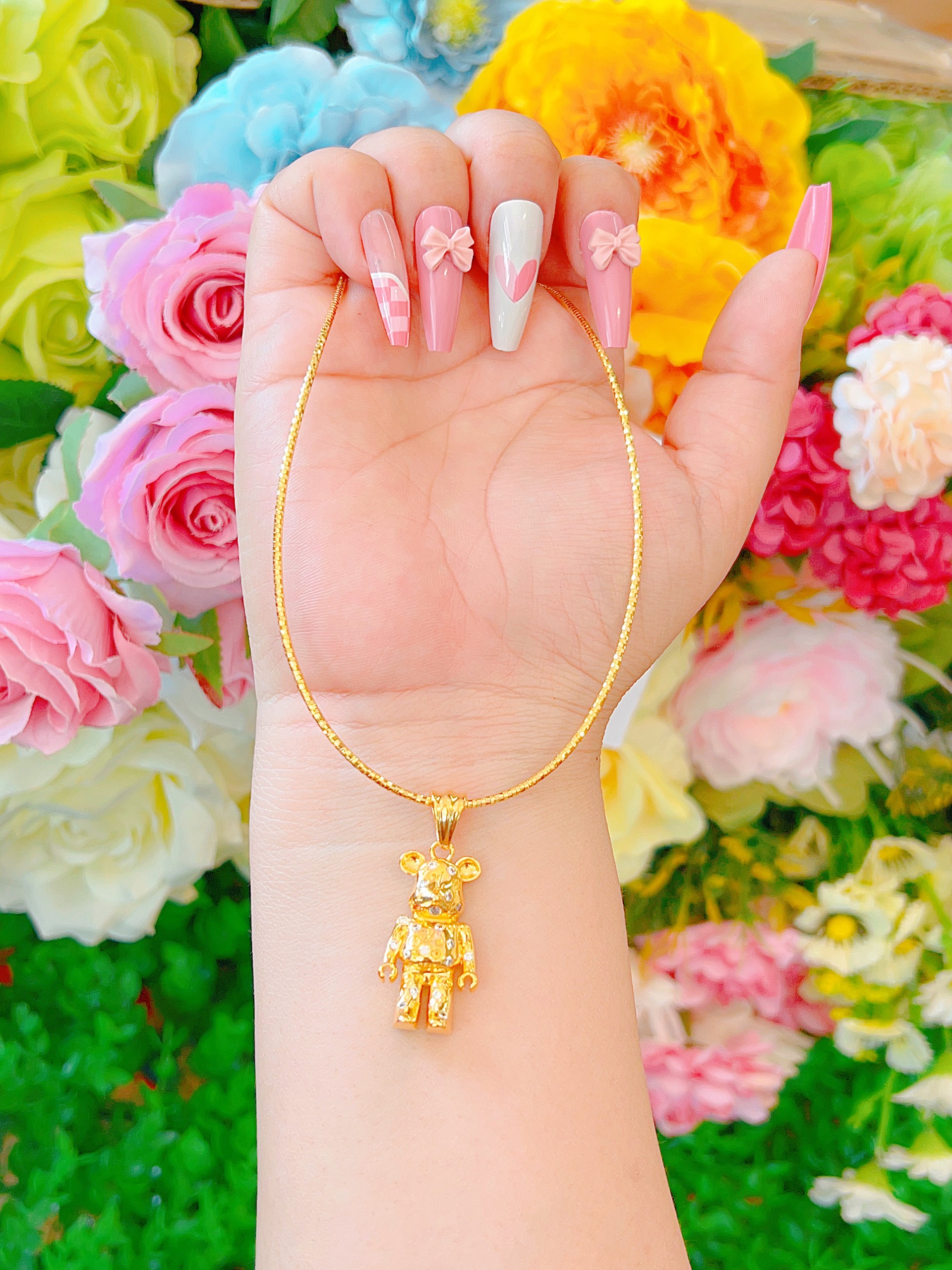 Dây chuyền nữ đính oàn mạ 18.k cao cấp K.14.6