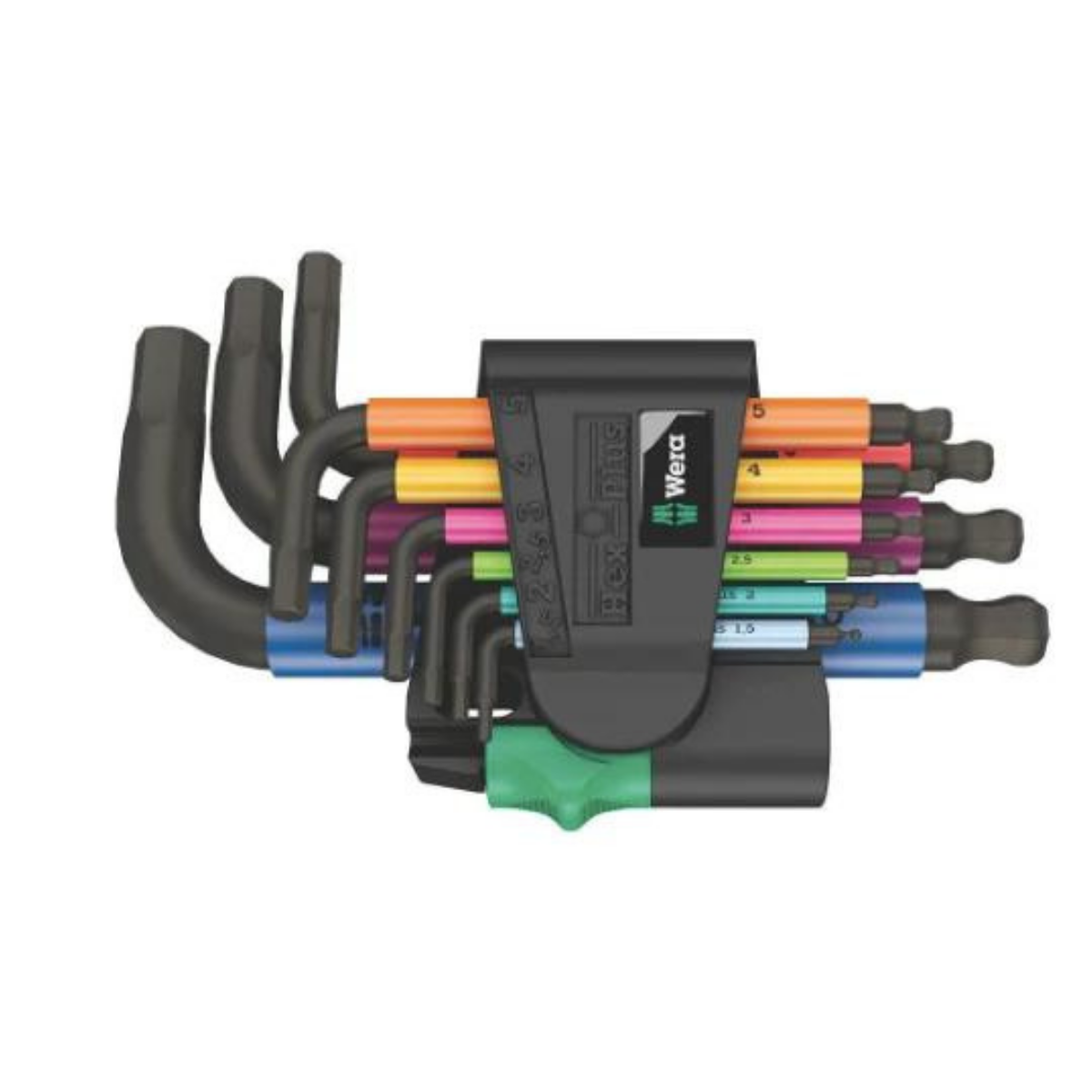 Bộ khóa lục giác ngắn nhiều màu sắc 950/9 Hex-Plus Multicolour 2 Wera 05133164001 L60020 4201