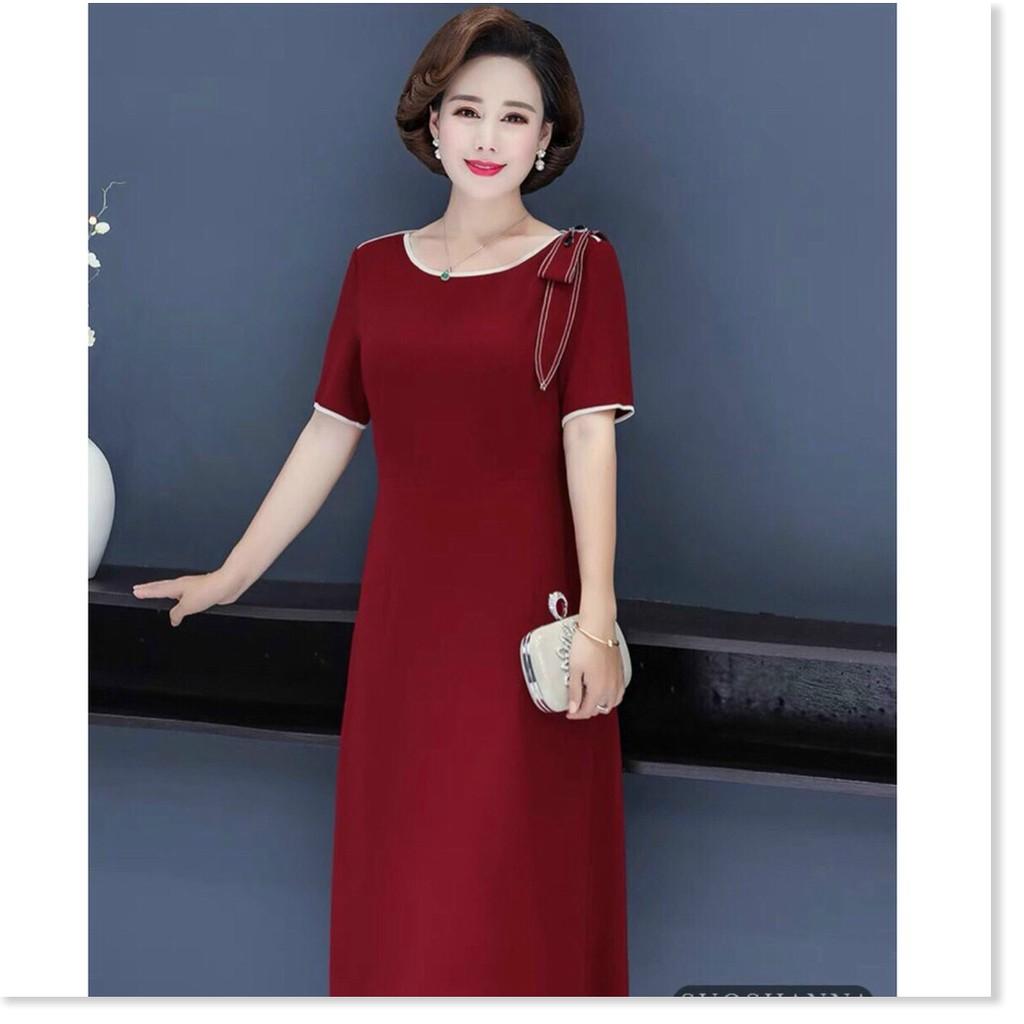 ĐẦM COTTON LẠNH SUÔNG VAI NƠ CÀI PHỤ KIỆN THỜI TRANG MỚI KME