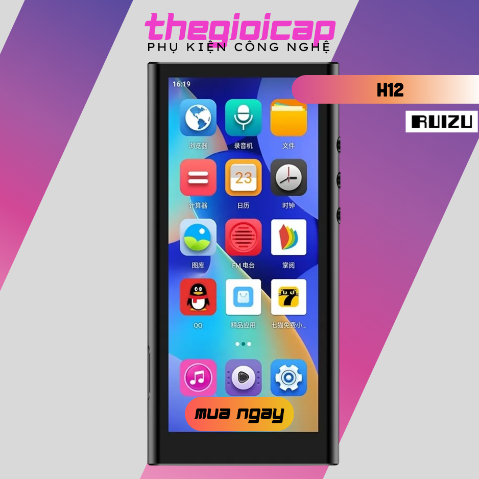 Máy Nghe Nhạc Android MP3/MP4 Màn Hình Cảm Ứng 4.8 inch IPS Lướt Web WIFI Bluetooth RUIZU H12 Bộ Nhớ Trong 64GB - Hàng Nhập Khẩu