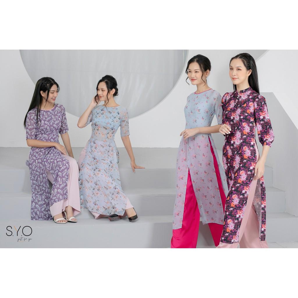 Áo dài SYO cách điệu tay bồng