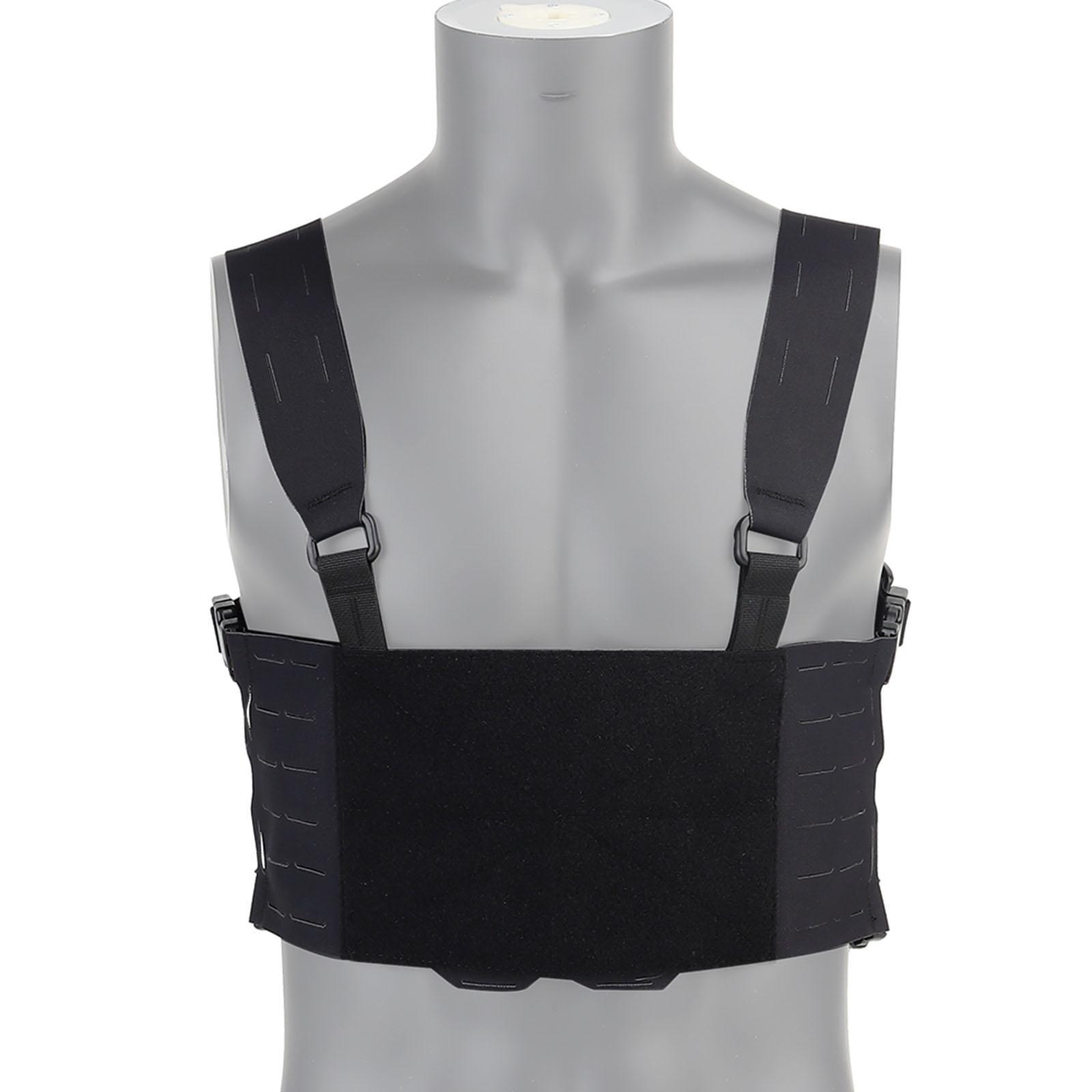 Breathable Hunting Chest Vest Training Adjustable Harness Vest Black