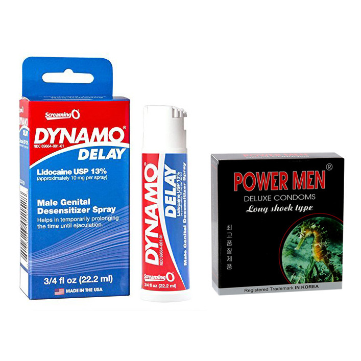 Chai Xịt Chống Xuất Tinh Sớm Dynamo Delay Kèm Bao Cao Su Gai Kéo Dài Thời Gian Power Men Cá Ngựa Đen (Hộp 3 Chiếc) - Hàng Chính Hãng 100% - Che Tên Sản Phẩm