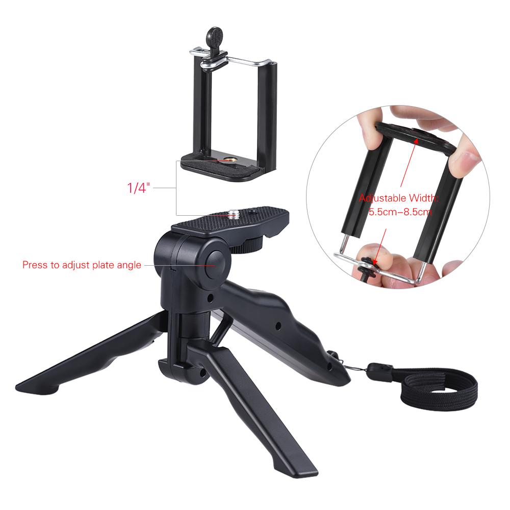 Mini Tripod Stand Support Holder Hand Grip Stabilizer with Smartphone Clip Bracket for iPhone 7 Plus/7/6/6 Plus/6s/ for