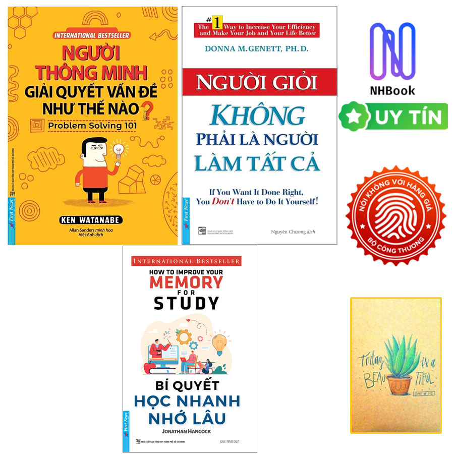 Combo Người Thông Minh Giải Quyết Vấn Đề Như Thế Nào? + Người Giỏi Không Phải Là Người Làm Tất Cả Và Bí Quyết Học Nhanh Nhớ Lâu