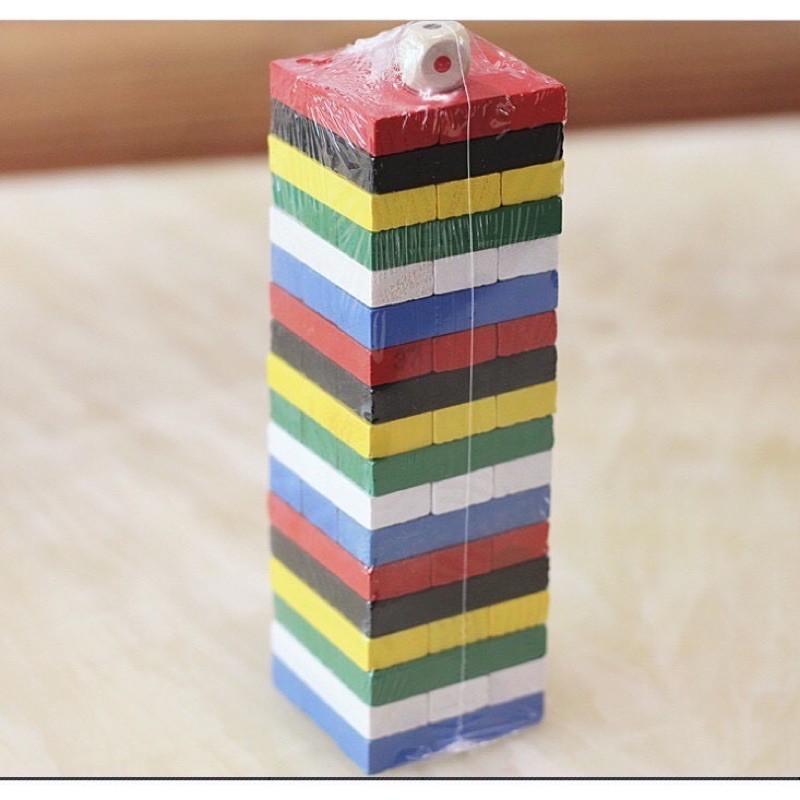 Đồ Chơi Rút Gỗ Màu Sắc Nhiều Màu TUBIOTYS 54 thanh màu cỡ lớn-Domino màu