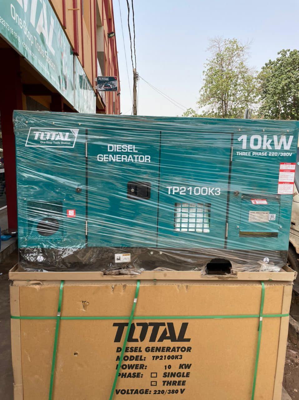 MÁY PHÁT ĐIỆN ĐỘNG CƠ DẦU 12.5KVA TOTAL TP2100K3 - HÀNG CHÍNH HÃNG