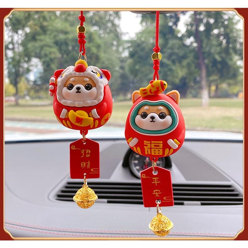 Dây treo trang trí gương chiếu hậu hoạt hình tài lộc may mắn