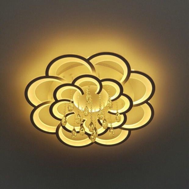 Mâm mika hoa,đèn mâm áp trần,đèn trang trí, đèn ốp trần, đèn trang trí, đèn decor DT