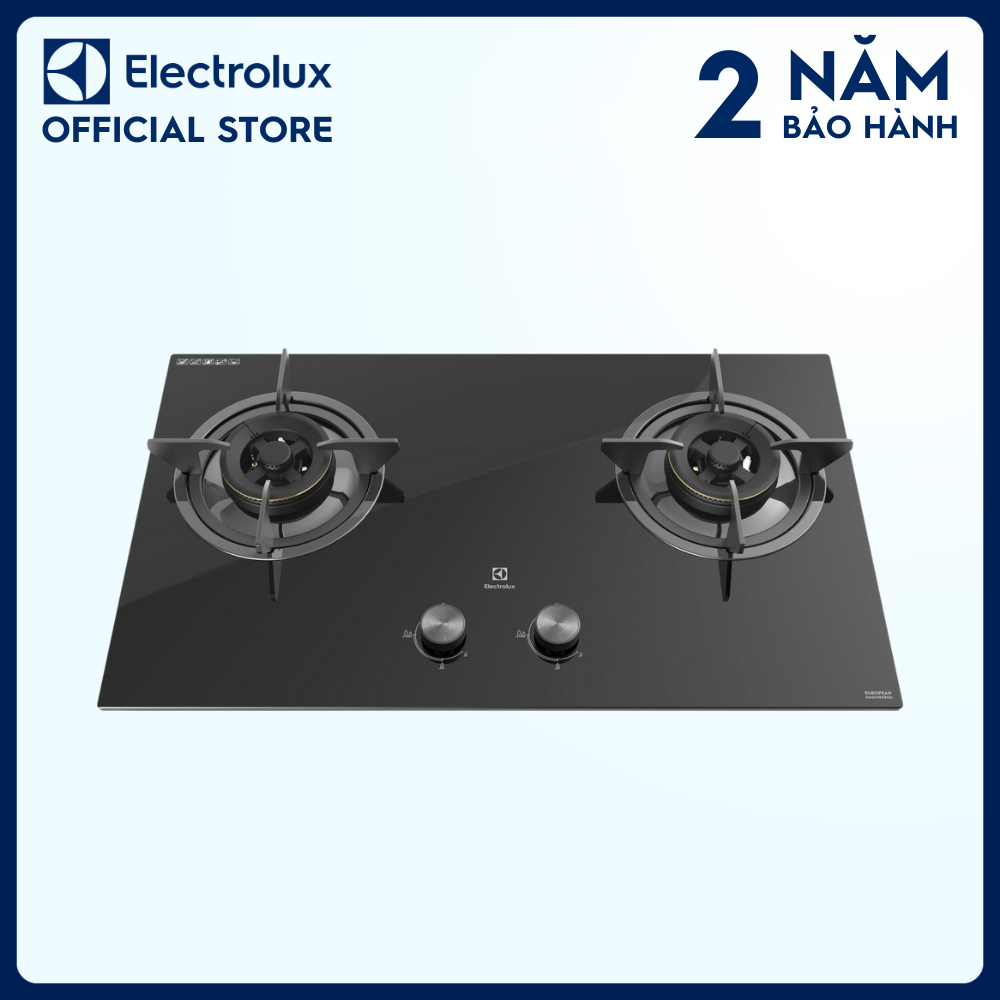 [Free Giao lắp] Bếp ga Ganar Electrolux EHG7230BE 2 mâm chia lửa 78cm - Đầu đốt công suất cao, an toàn, Mặt kính cường lực dễ dàng lau chùi và vệ sinh [Hàng chính hãng]