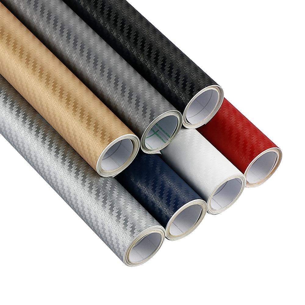 30x127cm Waterproof DIY 3D Carbon Fiber Vinyl Wrapping Film Car Sticker Motorcycle Automobiles Car Styling Accessories