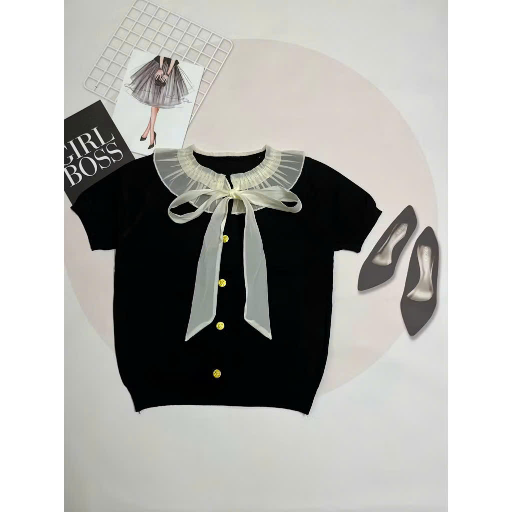 Áo len mongtoghi,áo len dệt kim nữ hàng thanh lý họa tiết dễ thương size 58-63,65kg