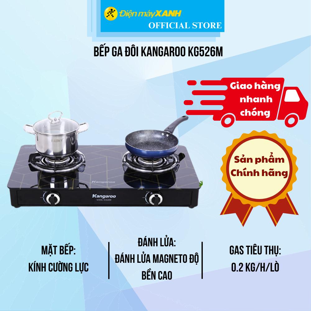 Bếp ga đôi Kangaroo KG526M - Hàng Chính Hãng