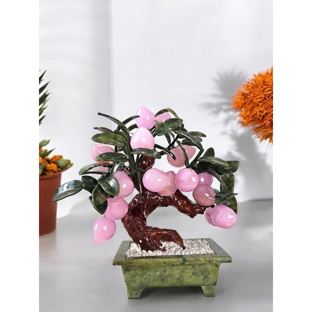 Cây Đào đá phong thủy Rồng Việt, cây đào đặt bàn làm việc, ban thờ thần tài, tặng tân gia