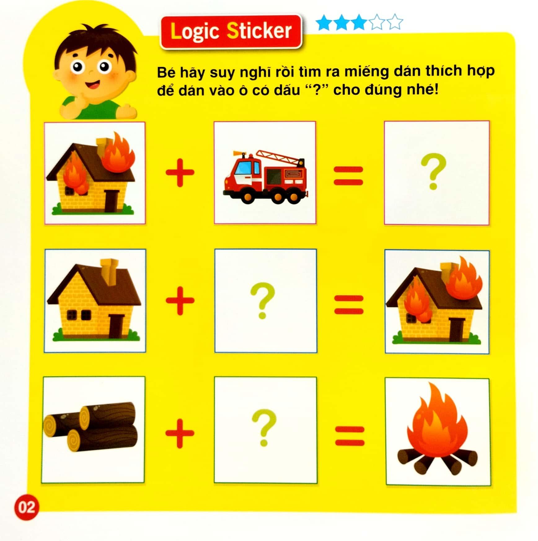 Logic Sticker For Kids - Dán Hình Phát Triển Tư Duy Cho Bé - Quyển 3