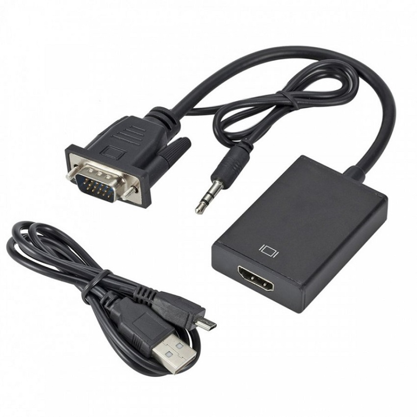 Cáp Chuyển Đổi - Dây Cáp Chuyển Đổi VGA ra HDMi AV Có Âm Thanh - Hàng Xịn, Chất Lượng Tốt