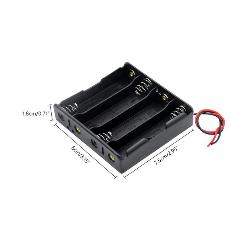Bán chạy 18650 Hộp đựng ngân hàng điện 1X 2X 3X 4X 18650 Hộp đựng hộp đựng pin Hộp đựng 1 2 3 4 Khe cắm Hộp đựng pin có dây dẫn Màu sắc: 4X18650