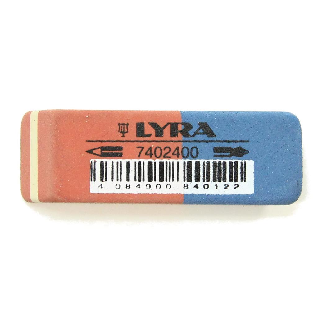 Tẩy chì 2 đầu xanh đỏ LYRA Eraser Dual Nhập khẩu Đức L7402400