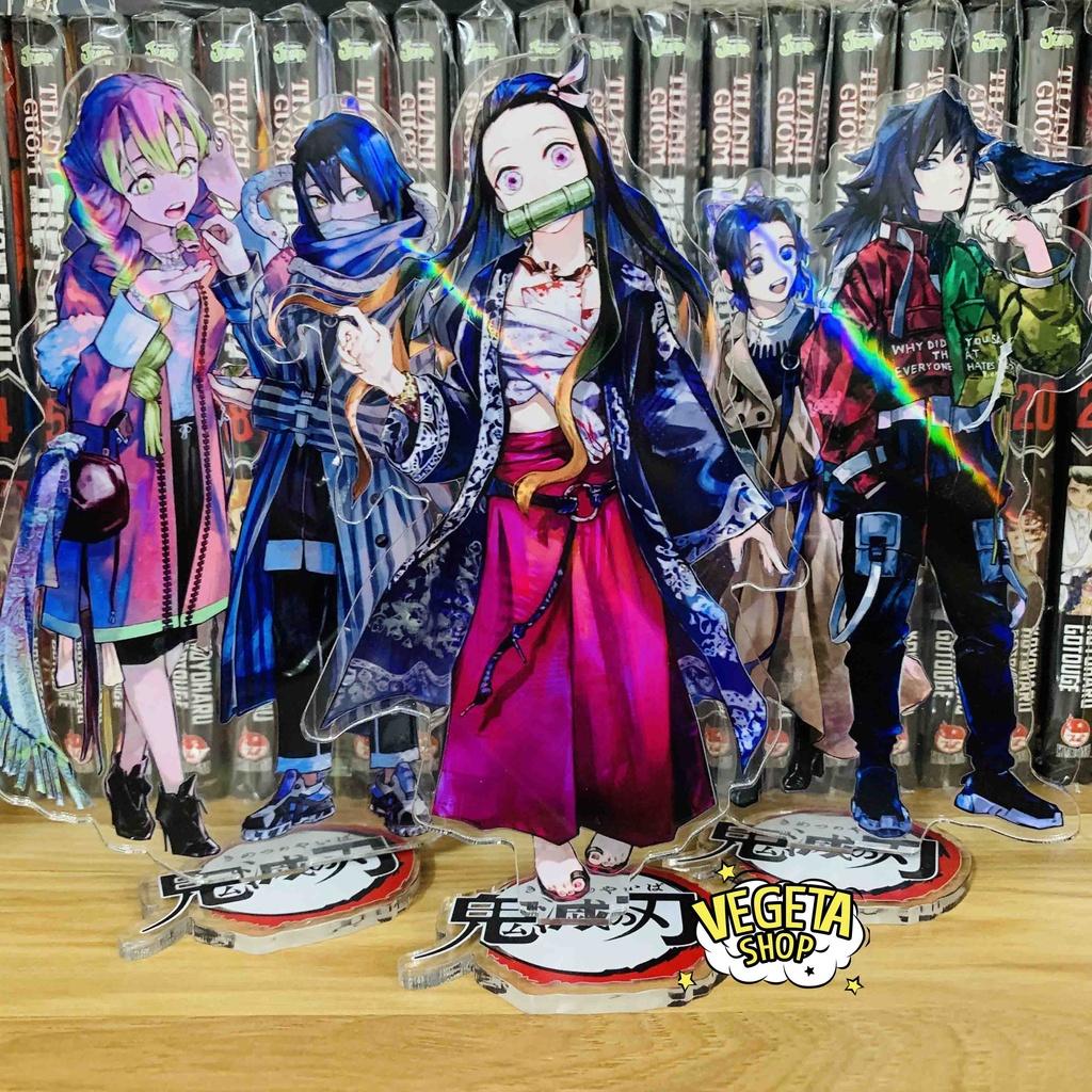 Mô Hình Tượng Standee Acrylic Mica 2 mặt Thanh Gươm Diệt Quỷ - Kimetsu No Yaiba - Tanjiro Nezuko Zenitsu Inosuke Kanroji