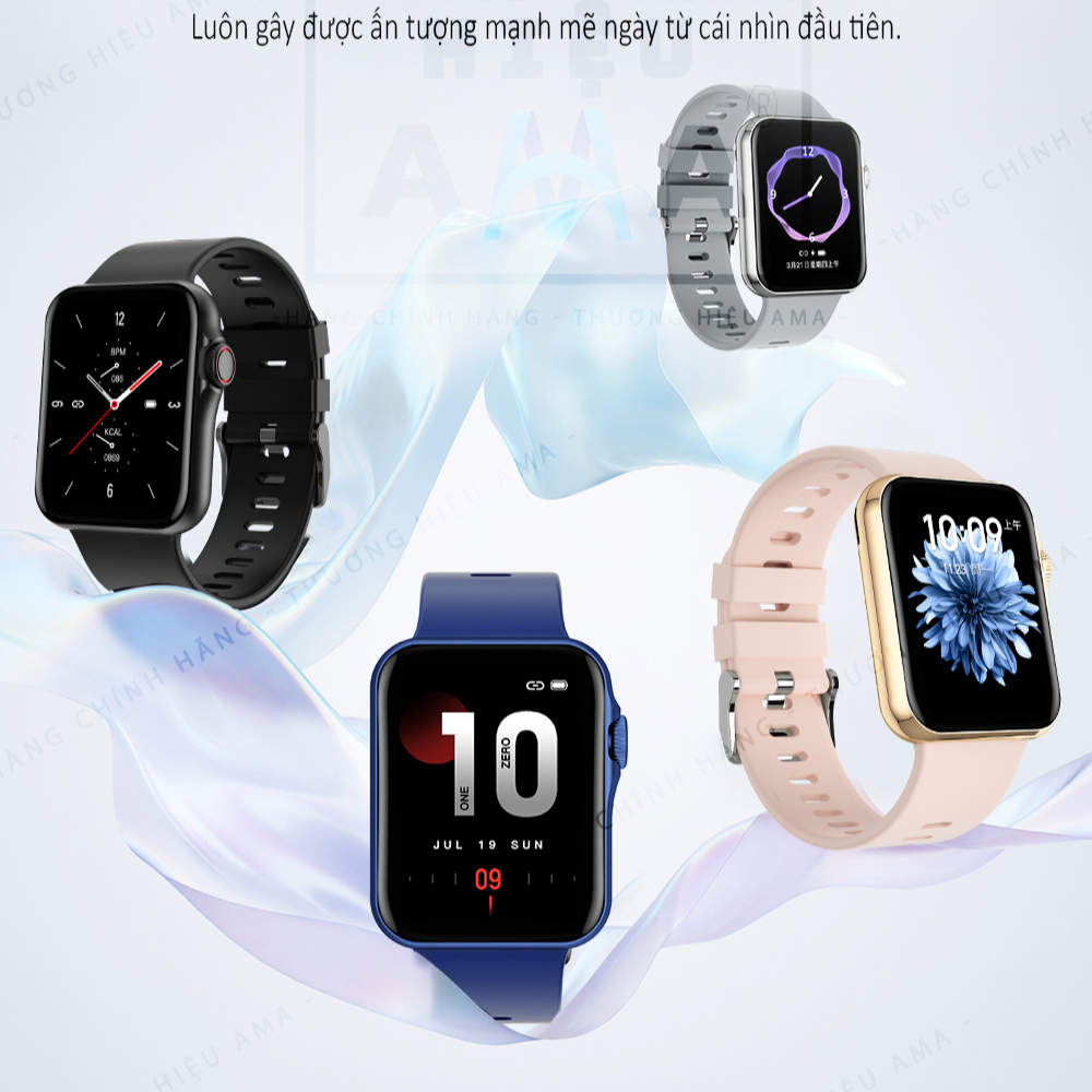 Đồng Hồ Thông Minh AMA Watch Nam Nữ chống nước | Gọi điện thoại Xem tin nhắn Theo dõi Sức khỏe vận động Thiết kế nhỏ gọn Thời trang Hàng nhập khẩu